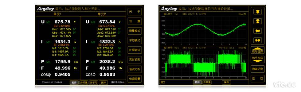 直驅永磁風力發(fā)電機組試驗臺測試界面截圖